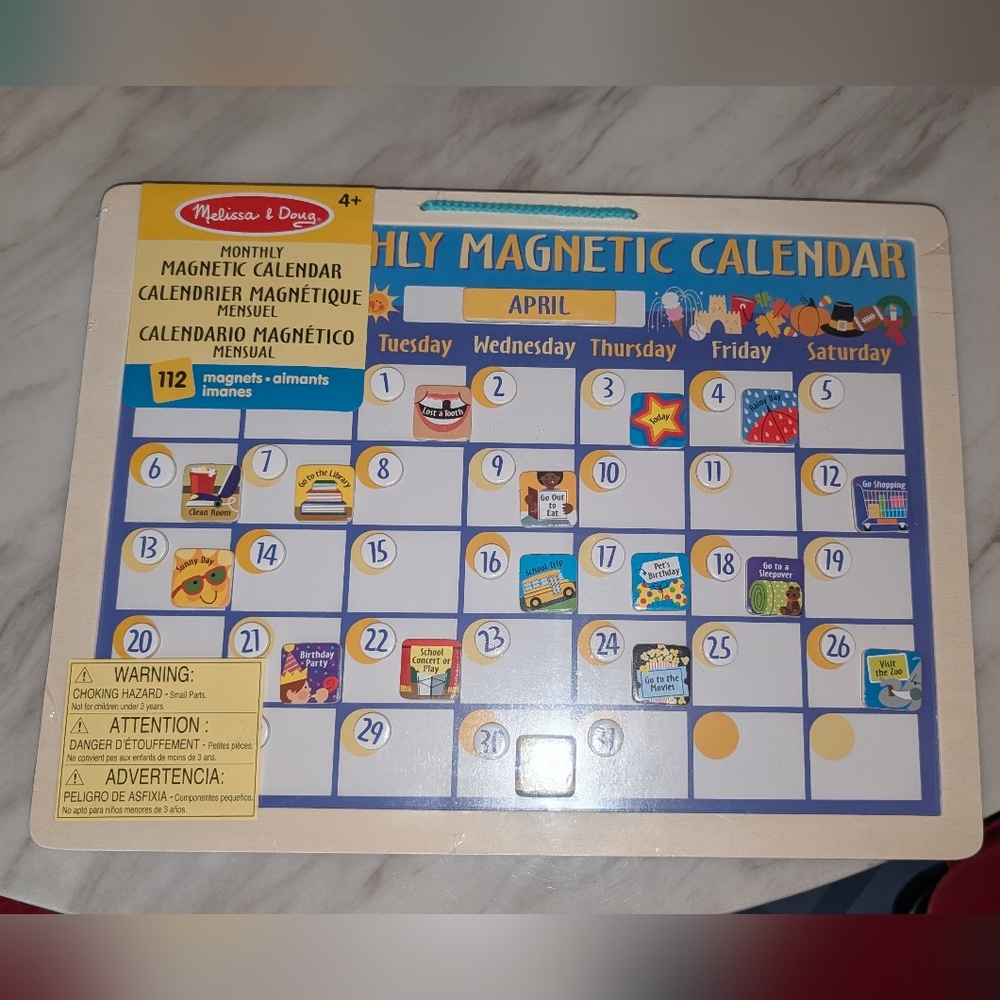 Melissa & Doug Colorful Magnetic Calendar